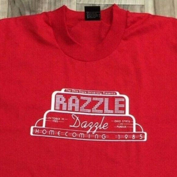 NOS Vintage 1985 Ohio State Razzle Dazzle Homecoming T Shirt XL Football Tee - Picture 1 of 6